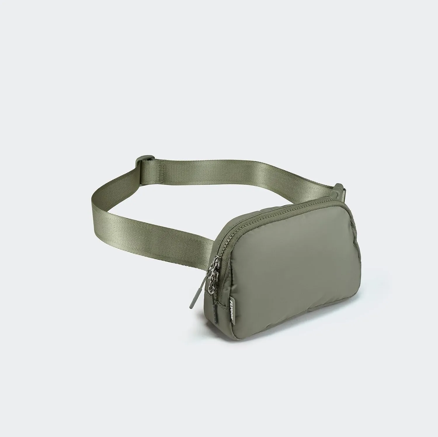𝗙𝗟𝗬𝗢𝗢𝗞 Unisex Mini 𝗕𝗲𝗹𝘁 𝗕𝗮𝗴 and Extender Strap, Adjustable Strap Nylon Cross Body Sling Bag for Workout, Running, Traveling, Hiking. (Grey Sage)