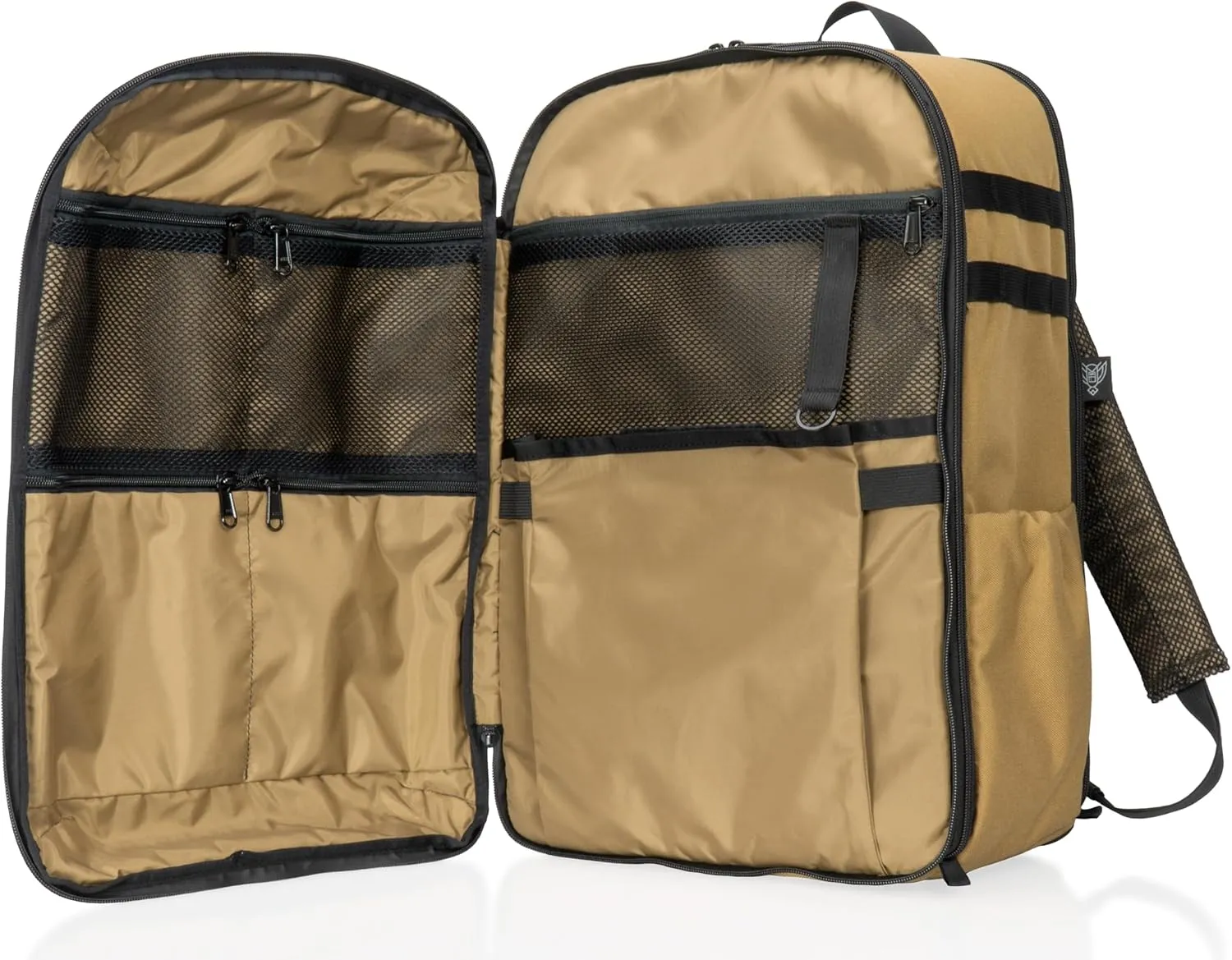 ~ Versa Carry On ~ Military Grade Backpack with Signal-Blocking Faraday Sleeve for Laptops and Mid-Size Electronics ~ 1000D Nylon ~ Coyote Brown