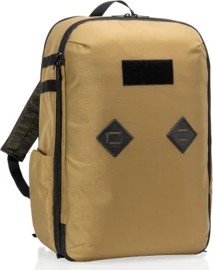 ~ Versa Carry On ~ Military Grade Backpack with Signal-Blocking Faraday Sleeve for Laptops and Mid-Size Electronics ~ 1000D Nylon ~ Coyote Brown