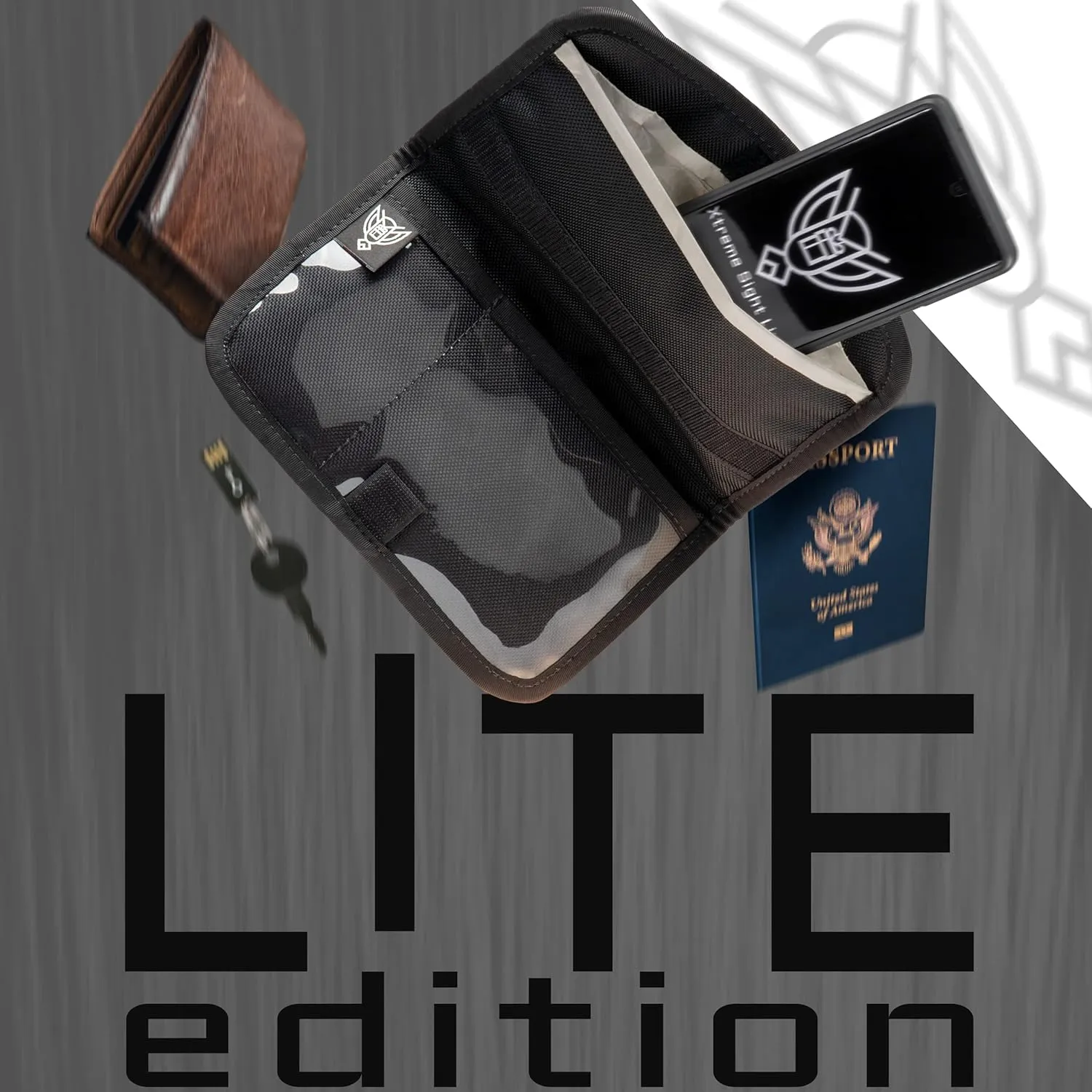 ~ Xecutive Transport Faraday Backpack/Small LITE Faraday Bag Combo ~ Shoulder Strap Included ~ Tracking/Hacking Defense ~ Stone