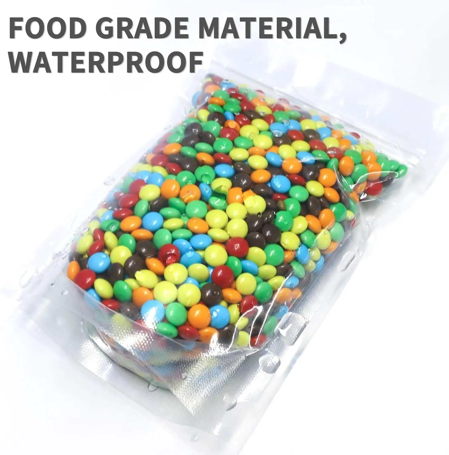 100 PCS Resealable Bags, 5.9 x 8.66 Inch Clear Stand Up Pouch Bags, Zipper Lock Food Storage Bags for Packaging Treat, Candy, Snack, Spices, Herbs and Pet Food