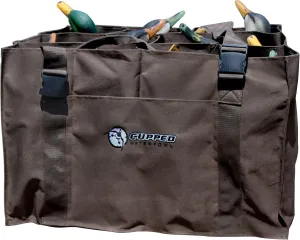 12 Slot Duck Decoy Bag, Camo Hunting Bag with 12 Individual Slots for Duck Decoys and Tough Coated Mesh Ventilated Bottom, Brown