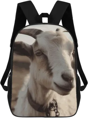 17 Inch Travel Backpack for Men Women Goat on Hillside Laptop Backpack for Work Office Travel Casual Daypack