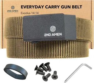 2ND AMEN Tactical Belt for Men - Military Hiking Nylon Gun Belt, Perfect Battle Belt, 1.38" EDC Belt for Everyday Use