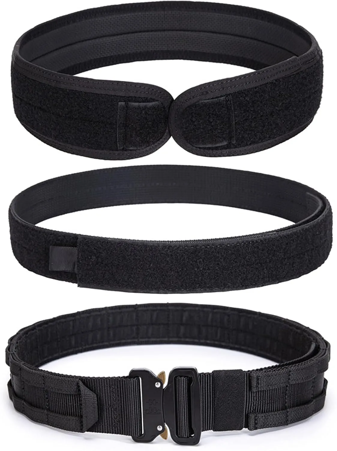 3 Layer Tactical Belt 1.75 inch - Quick Release Padded Molle System for Men 1000D Nylon Webbing Alloy Buckle Utility