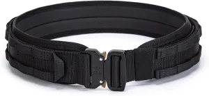 3 Layer Tactical Belt 1.75 inch - Quick Release Padded Molle System for Men 1000D Nylon Webbing Alloy Buckle Utility