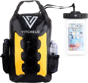 30L Waterproof Dry Bag Backpack with Phone Case, Gifts for Men and Women, Floating Dry Bag Lightweight Backpack for Hiking, Travel, Kayaking, Beaching, Swimming, Boating, Rafting, Camping and Fishing