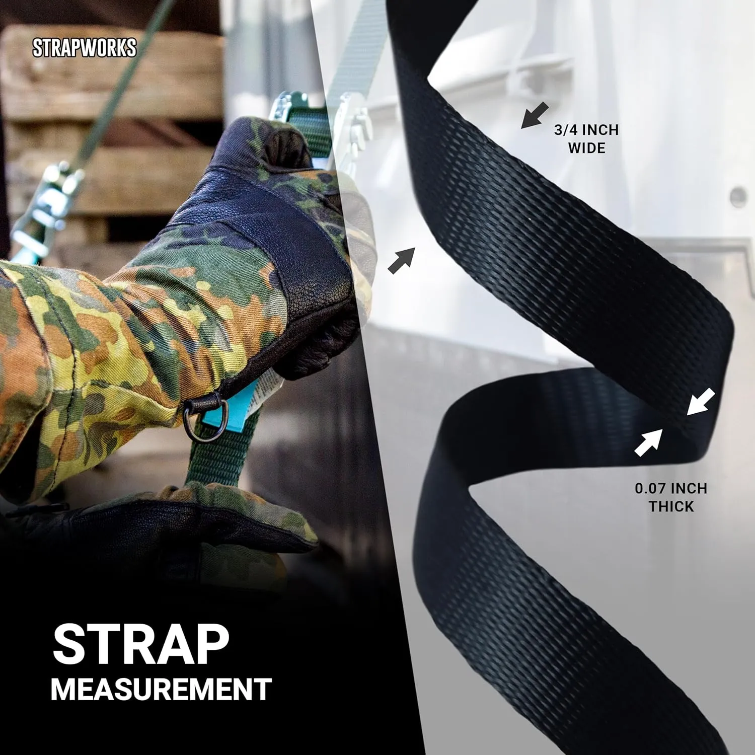 3/4 Inch Heavy Duty Nylon Webbing Strap Roll for Belt, Backpack, Sling, Collar, Leash, Strapping and More, 10, 20, or 50 Yards, Over 20 Colors