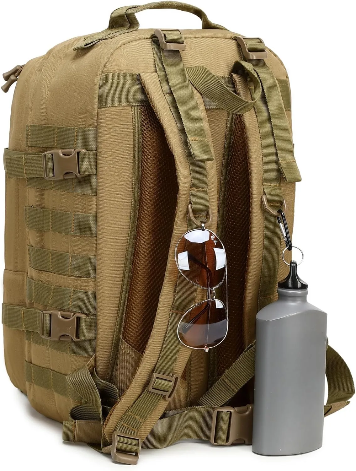 35L tactical assault backpack, military backpacks,heavy duty zipper，outdoor canvas Knapsack,climbing/camping/hiking backpack,water resistant,Rucksack (Black)
