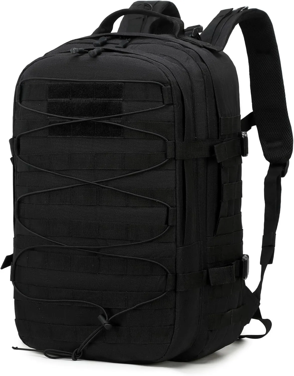 35L tactical assault backpack, military backpacks,heavy duty zipper，outdoor canvas Knapsack,climbing/camping/hiking backpack,water resistant,Rucksack (Black)
