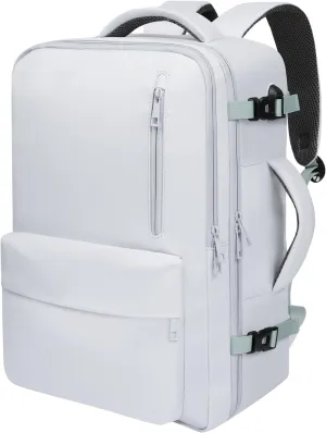 35L Travel Backpack | 180° All-Open Design | Multi-Pockets | Airline Approved Carry on |15.6 inch Laptop Compartment | USB Port |Perfect for Travel Business College Bookbags |Men Women, Grey