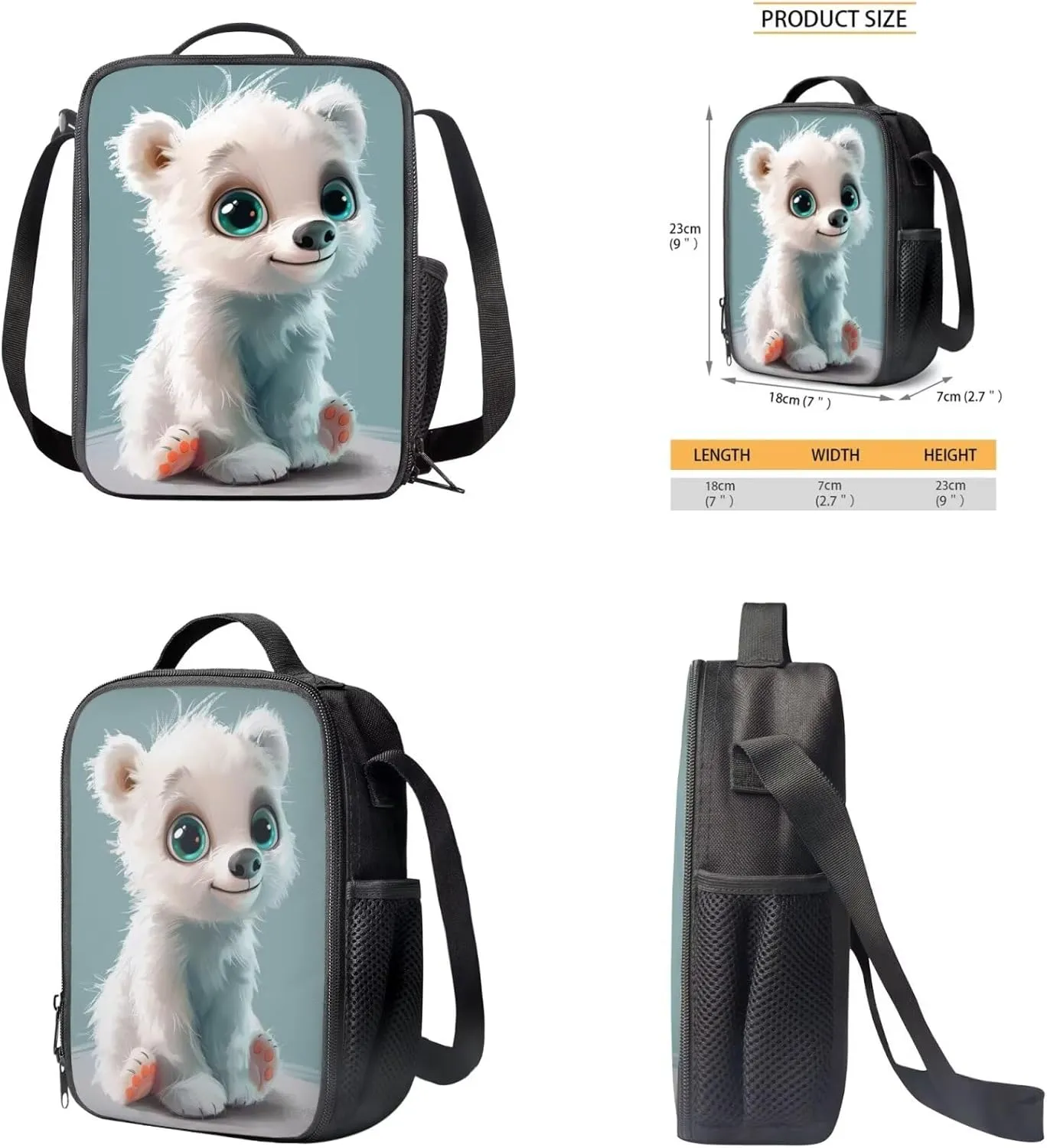 3D Bear Backpack for Girls 4-6 Fashion Kid's Mini Backpack 12 inch Backpack 3PCS School Backpack Set for Preschool Kindergarten Children Travel Bag for Toddler Boys Girls Age 1-5