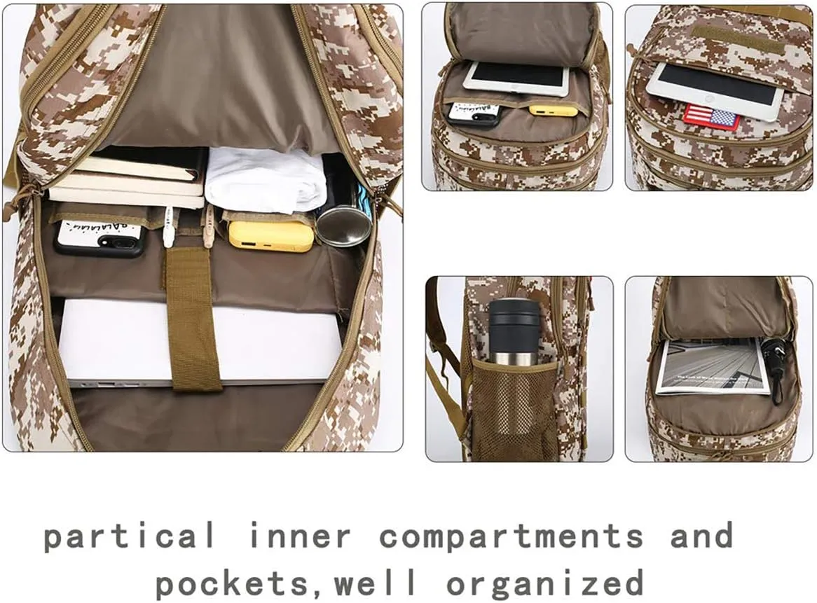 4land Camo Backpack for Boys,Army Boys Backpacks for Elementary Middle School Military,Camouflage Bookbag 40L