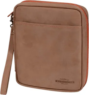 4th Generation 4-Pipe Tobacco Zipper Pouch in Hunter Brown Suede