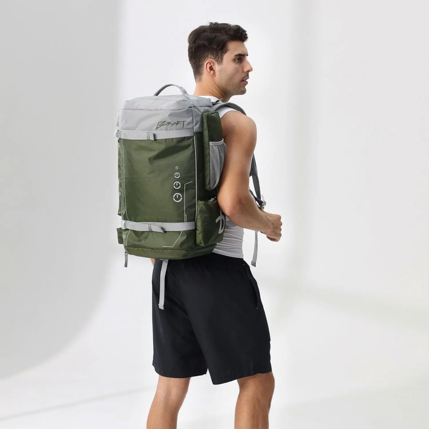 50L Extra Large Gym Backpack for Men, Big Gym Bag with Shoes Compartment, Waterproof Heavy Duty Duffel Bags, Men's Workout Backpacks for Outdoor Sport,Hiking,Camping,Travel