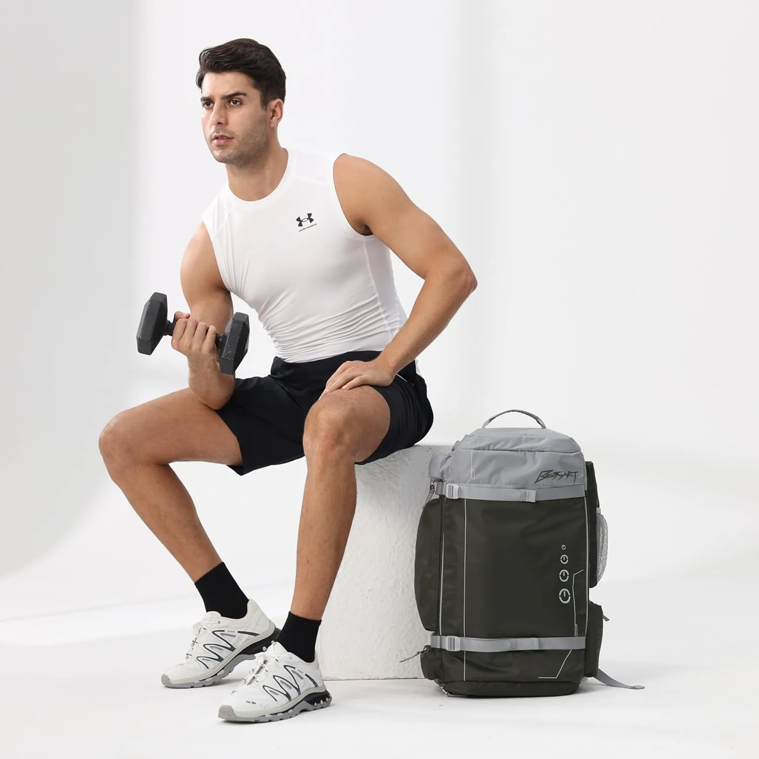 50L Extra Large Gym Backpack for Men, Big Gym Bag with Shoes Compartment, Waterproof Heavy Duty Duffel Bags, Men's Workout Backpacks for Outdoor Sport,Hiking,Camping,Travel