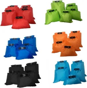 5Pcs Dry Rafting Bag Portable to Multifunctional Outdoor Storage Pouch for Boating Kayaking Camping and River Activities Orange
