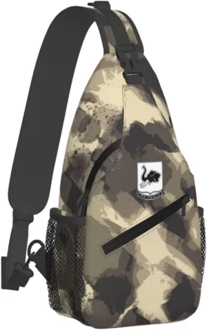 64th Armor Regiment Sling Bag for Men, Small Crossbody Sling Bags, Mini Water Resistant Shoulder Daypack for Travel, Anti Thief Chest Bag for Hiking