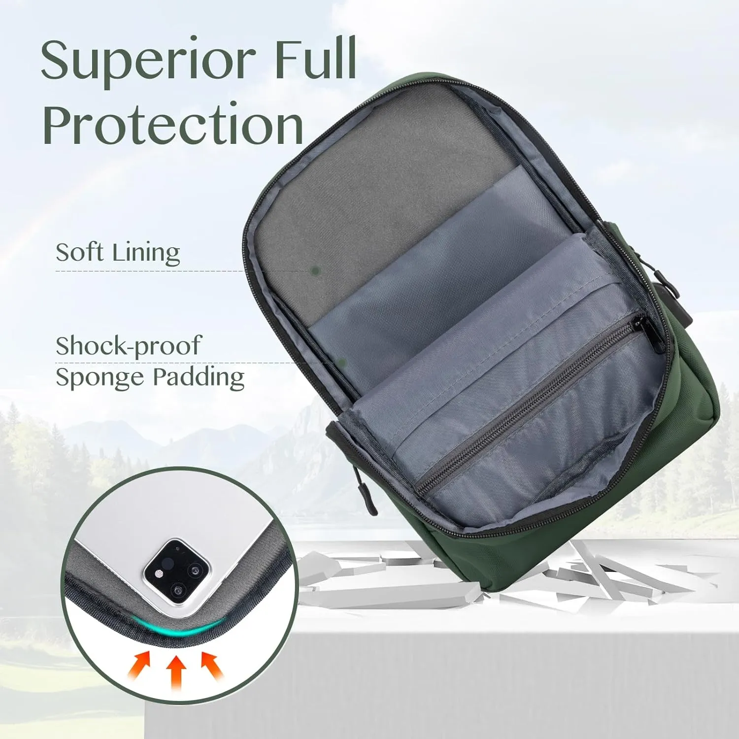 9-11 Inch Tablet Sleeve Bag Handle Carrying Case with Shoulder Strap Fits New 11-inch iPad Pro M4/iPad Air M2, iPad 10th 10.9, iPad 9/8/7th 10.2, iPad Air 5/4th 10.9, Tab S8/S9 11