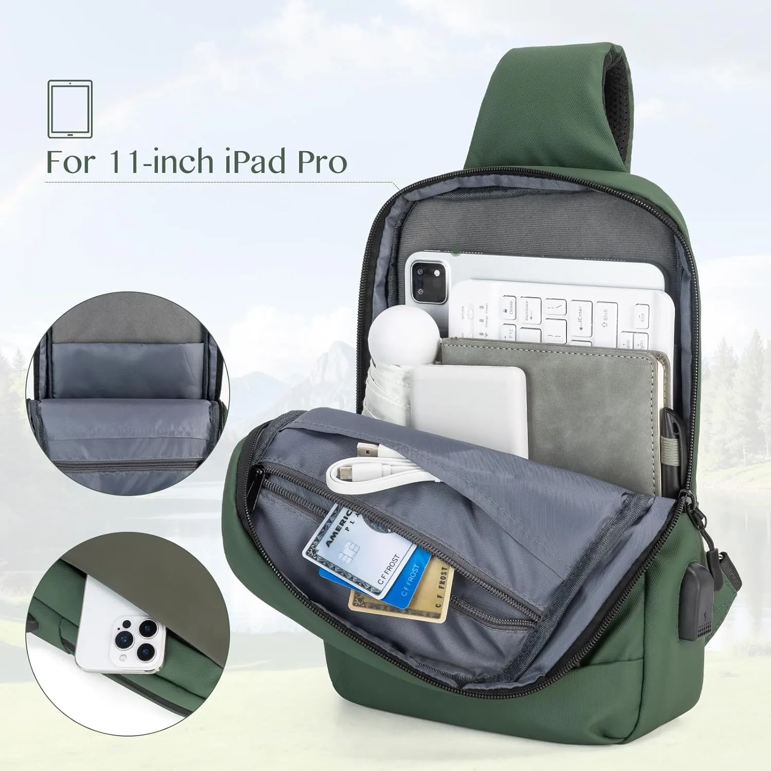 9-11 Inch Tablet Sleeve Bag Handle Carrying Case with Shoulder Strap Fits New 11-inch iPad Pro M4/iPad Air M2, iPad 10th 10.9, iPad 9/8/7th 10.2, iPad Air 5/4th 10.9, Tab S8/S9 11