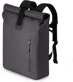 A-Lab Model A Waterproof Bicycle & Messenger Backpack Rolltop Daypack for Commuting and Traveling with 15.4'' Laptop Sleeve 26l in black