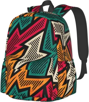 Abstract Geometry Mosaic Backpacks 15 Inch Laptop Backpack Multipurpose Double Shoulder Bag for Men Women Gifts