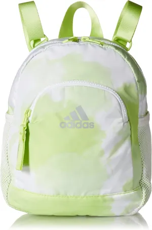adidas Linear Mini Backpack Small Travel Bag Discontinued, Pulse Lime-Almost Lime Color Wash/Clear Onix Grey/White, OSFA