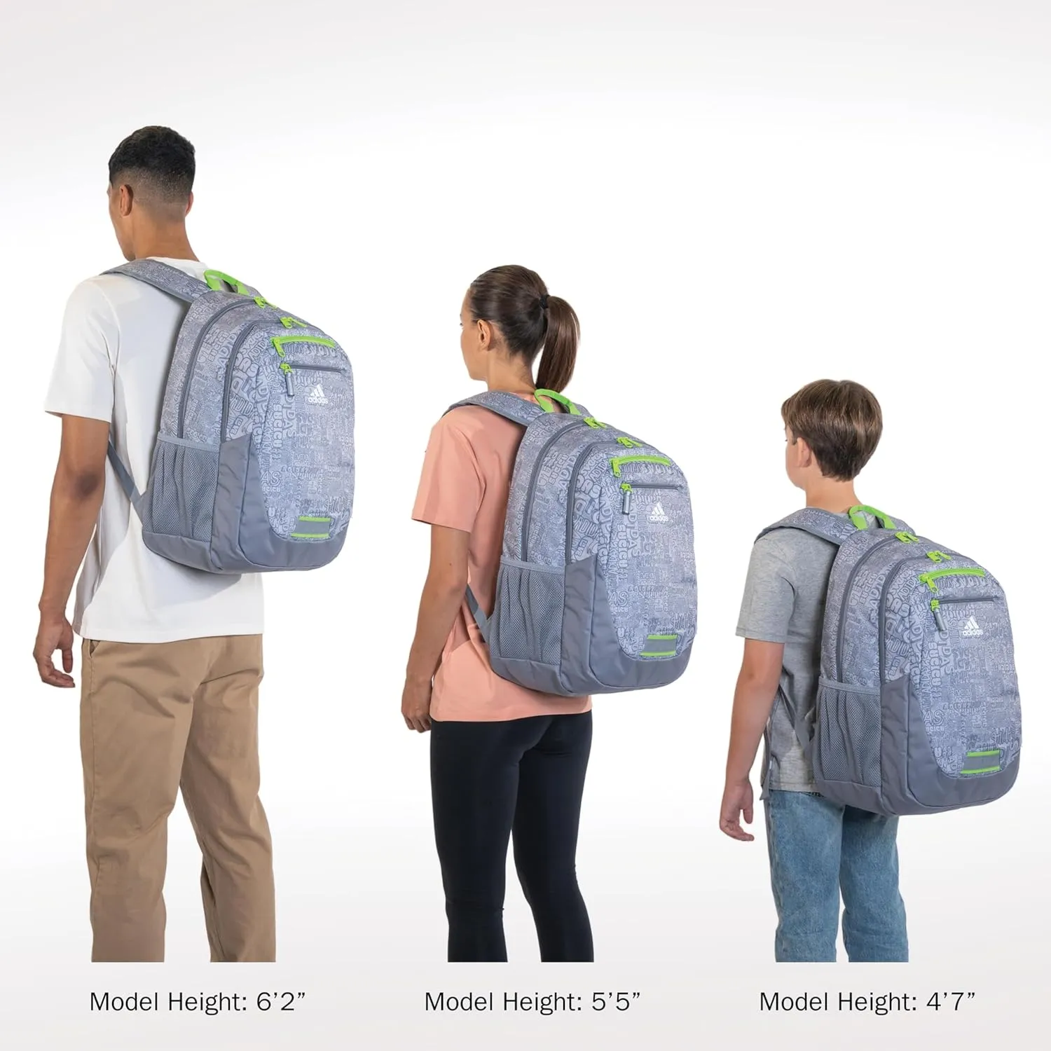 adidas Unisex Foundation Backpack for Laptop, Book Sleeve, Large Durable Athletic Gym Bag, Two Tone Bliss Lilac-Semi Pulse Lilac/Onix Grey/Silver Metallic, One Size