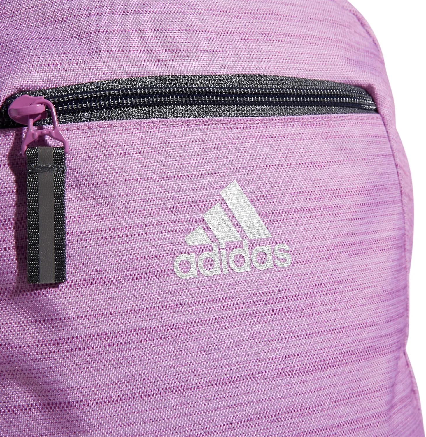 adidas Unisex Foundation Backpack for Laptop, Book Sleeve, Large Durable Athletic Gym Bag, Two Tone Bliss Lilac-Semi Pulse Lilac/Onix Grey/Silver Metallic, One Size