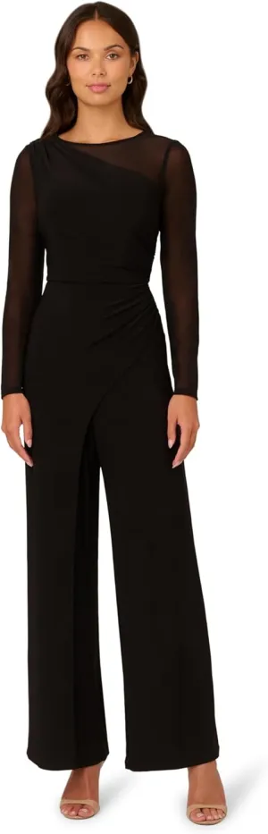 Adrianna Papell Womens Jersey Combo Jumpsuit