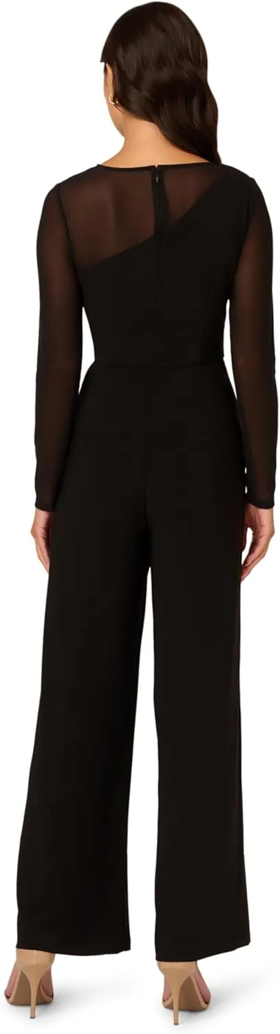 Adrianna Papell Womens Jersey Combo Jumpsuit