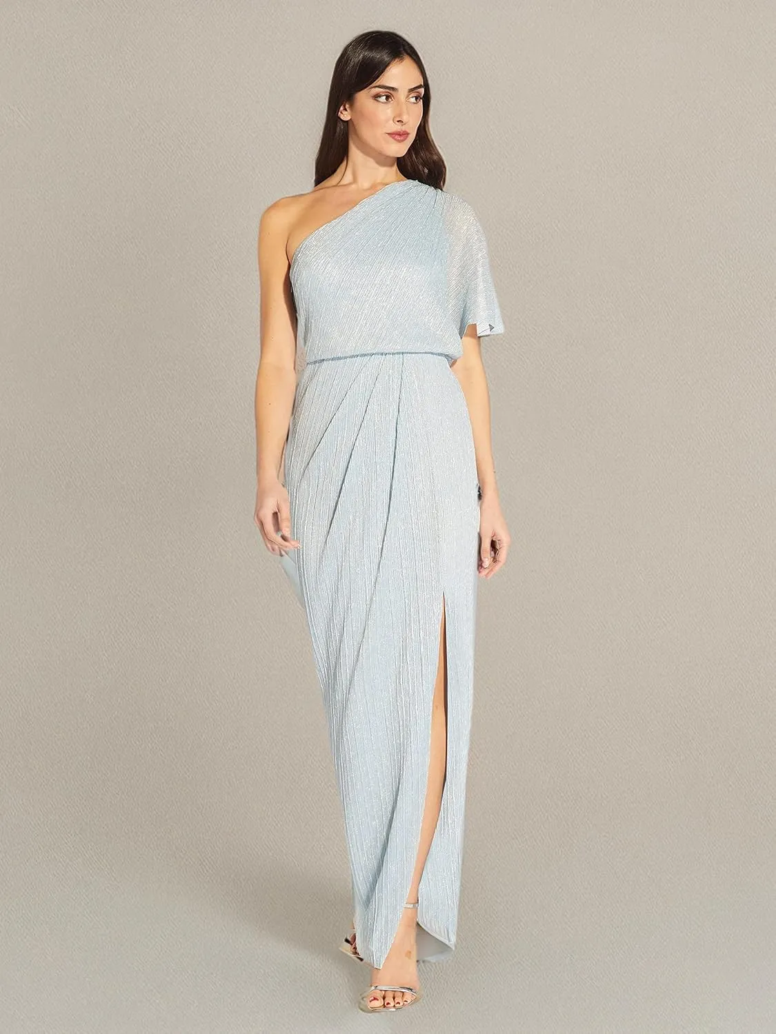 Adrianna Papell Women's Metallic Mesh Gown