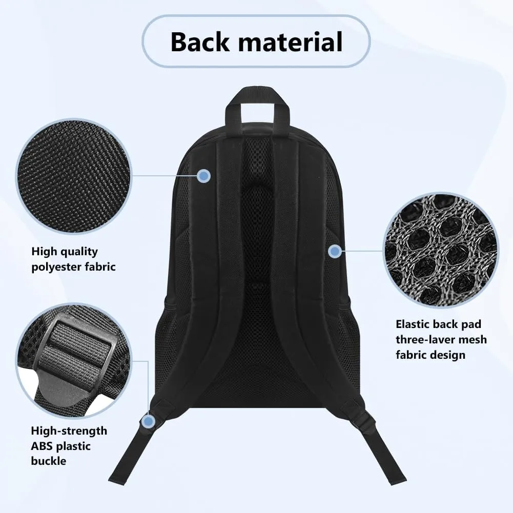 African Preppy Girl Backpack with Lunch Bag Set for Peschool Kids School Bag with Pencil Bag and Lunch Box for Boys Girls Casual Lightweight Book Bag for Back to School Gifts