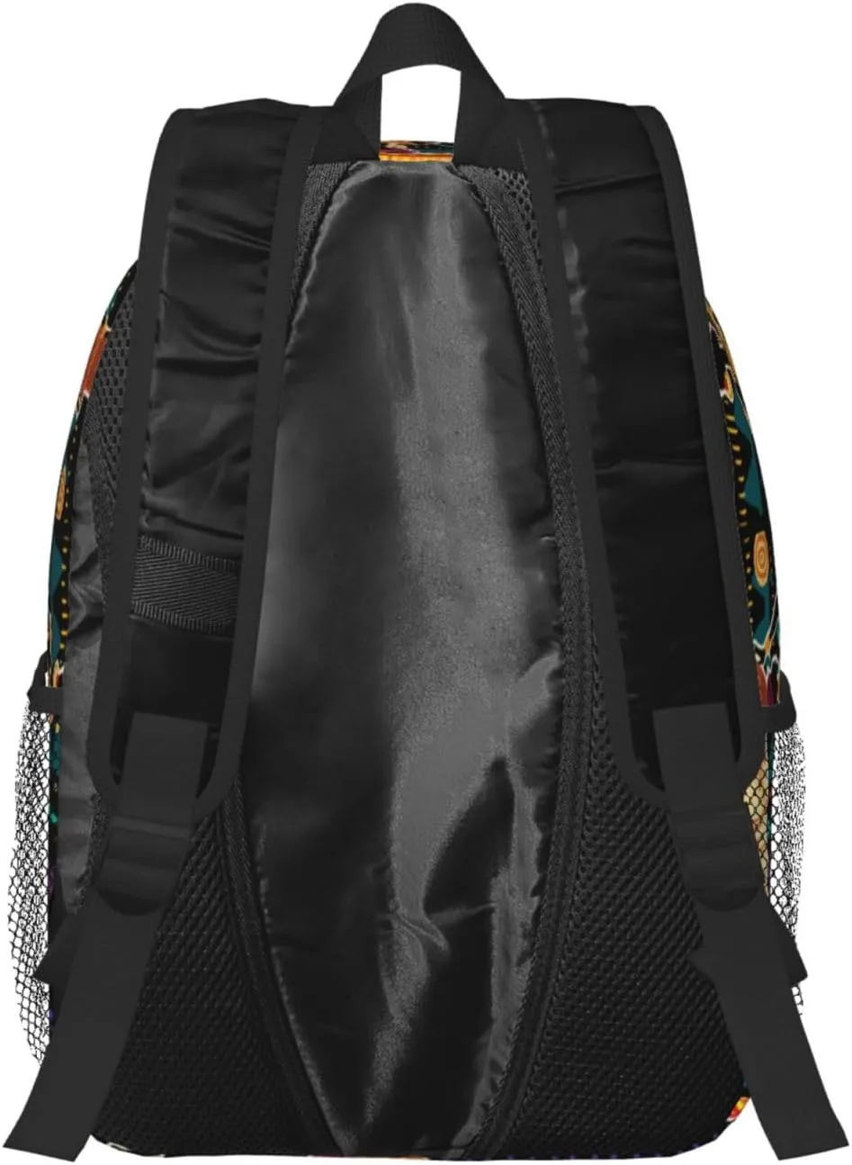African Tribes Laptop Backpack African Art Backpack Bag With Adjustable Shoulder Straps