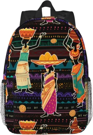 African Tribes Laptop Backpack African Art Backpack Bag With Adjustable Shoulder Straps
