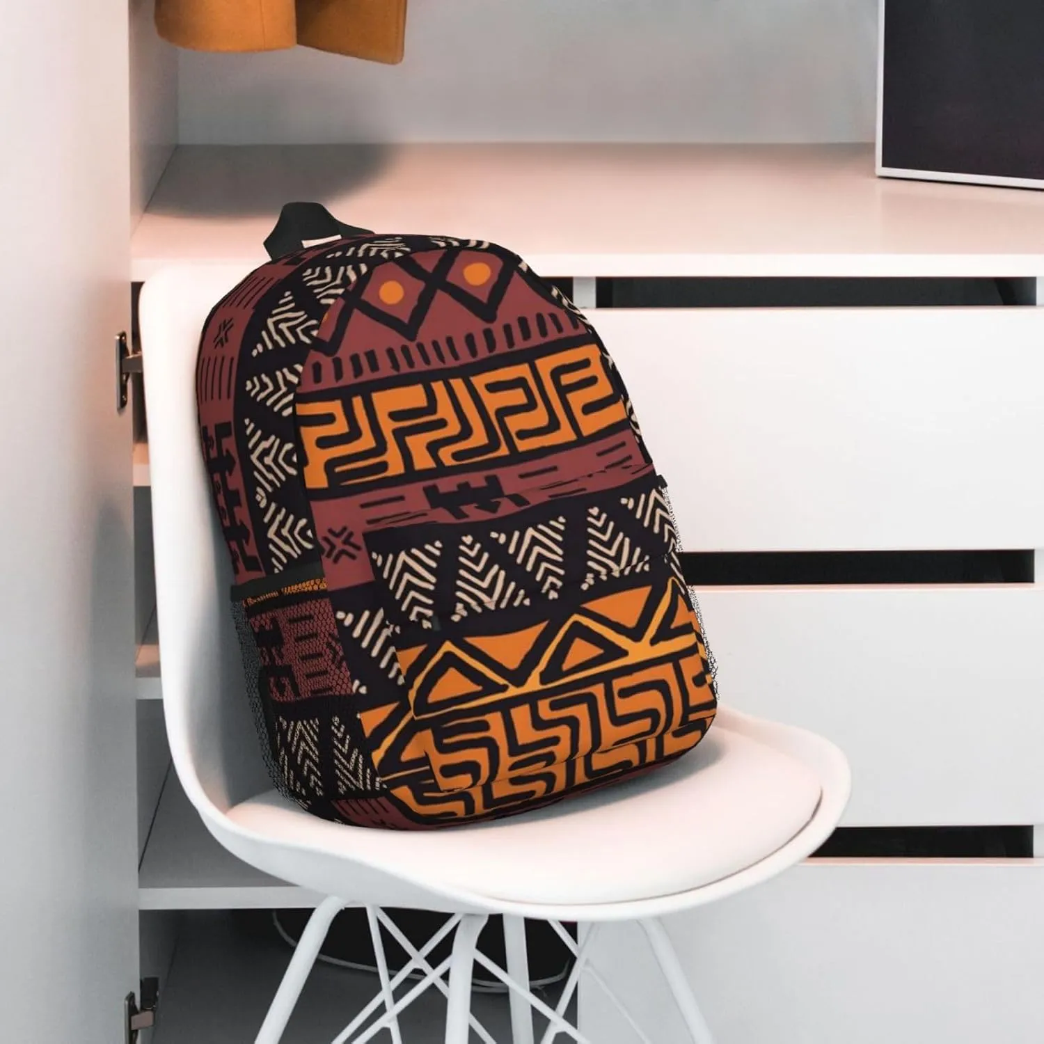 African Tribes Laptop Backpack African Art Backpack Bag With Adjustable Shoulder Straps