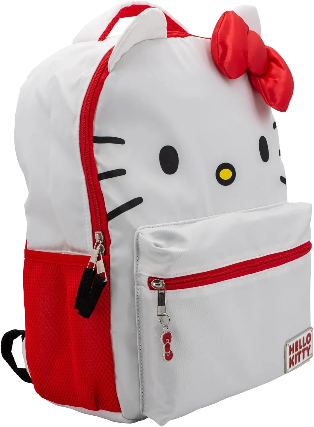 AI ACCESSORY INNOVATIONS Hello Kitty Backpack for Girls, Sanrio Kawaii Bookbag, 16 Inch Anime School Bag with 3D Features