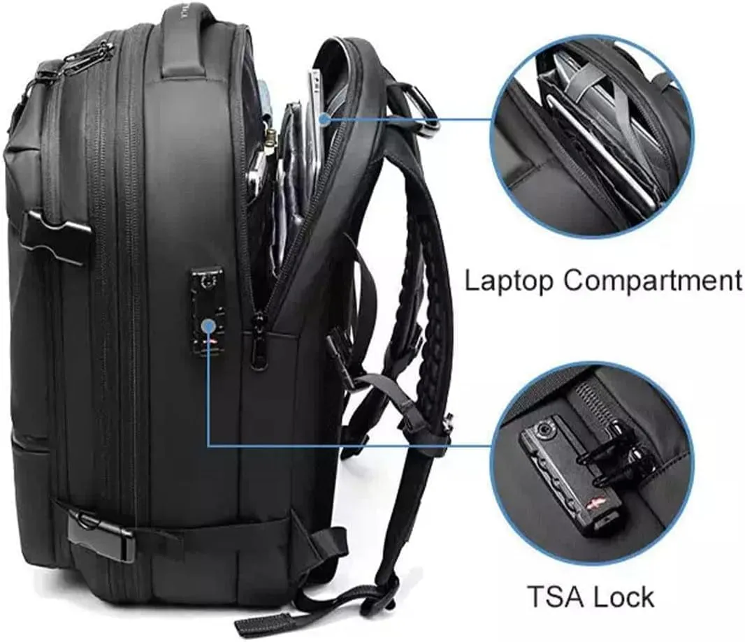 Air Pax Discoverer Travel Bag,Backpack With Vacuum Compression,Air Vacuum Backpack For Travel,Waterproof And Anti-Theft (Black, Extra Large)