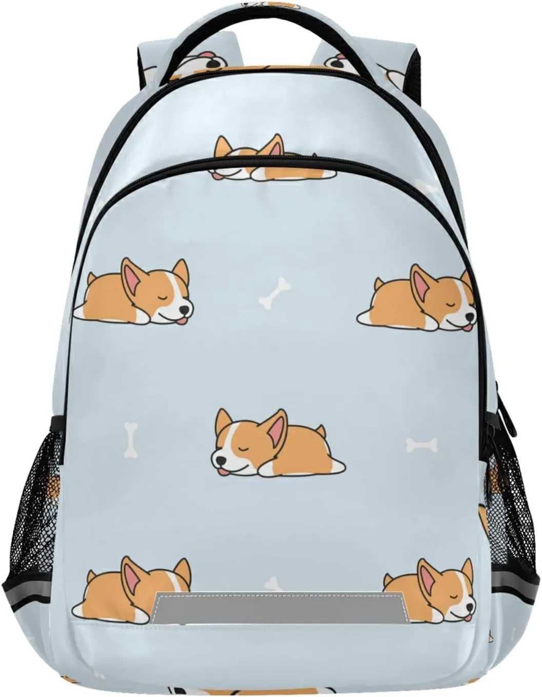 ALAZA Cute Corgi Dog Backpacks for Girls Boys Elementary School Bag Kids Bookbag Personalized Laptop Travel Daypack Students Rucksack
