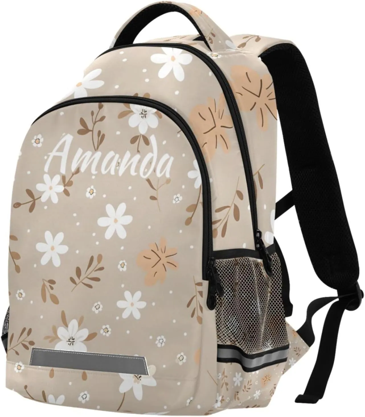ALAZA Daisy Flower Boho Backpack Girls Kids Backpacks Boys School Bookbag 3rd 4th 5th Grade Casual Daypack Laptop Shoulder Bag with Chest Strap