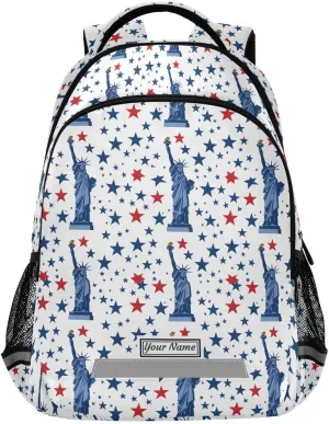 ALAZA Personalized Toddler Backpack School Girls Boys Bookbag Kids Bags The Statue Of Liberty 1 Children Student Daypack Travel Teen Name Customized