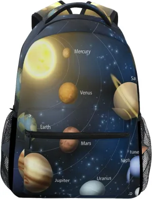 ALAZA Planet Solar System Backpack Daypack School Bag Travel Shoulder Bag for Students Boys Girls