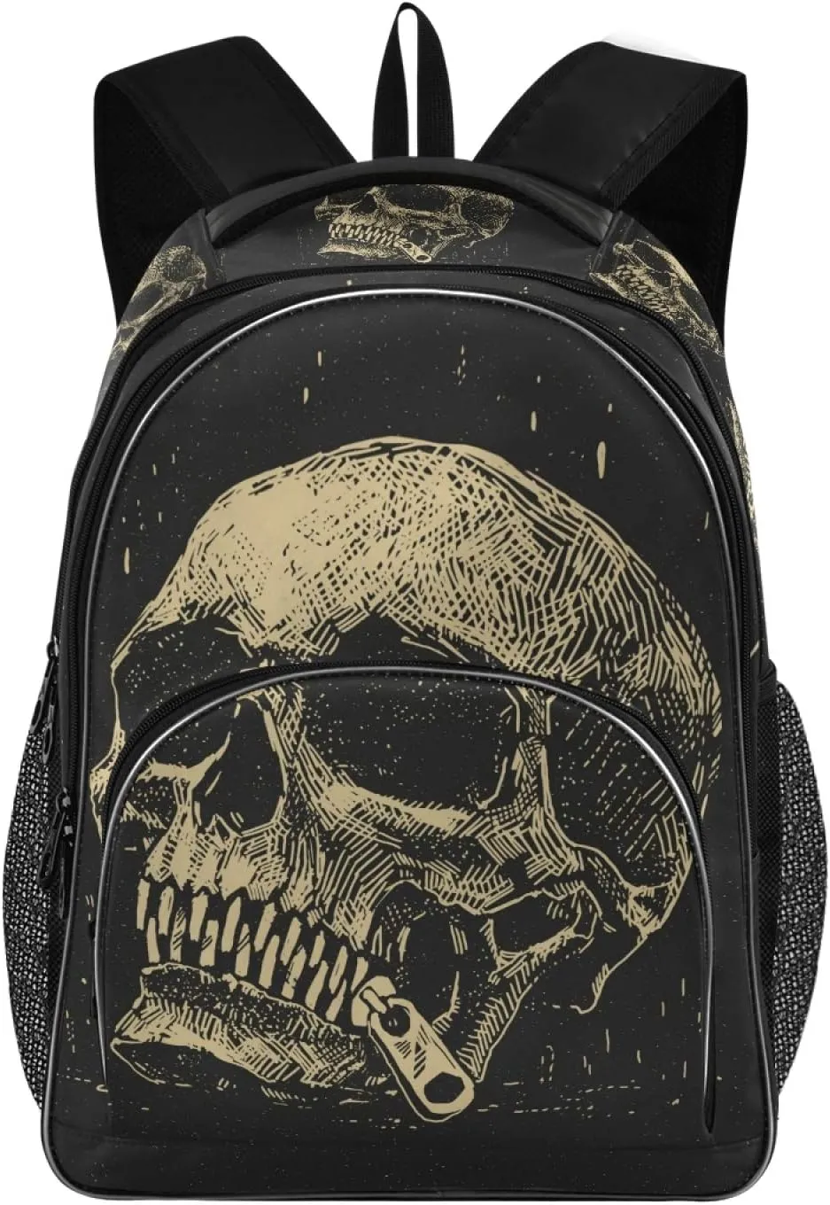 ALAZA Skull in Vintage Style Backpack Daypack Laptop Work Travel College Bag for Men Women Fits 15.6 Inch Laptop