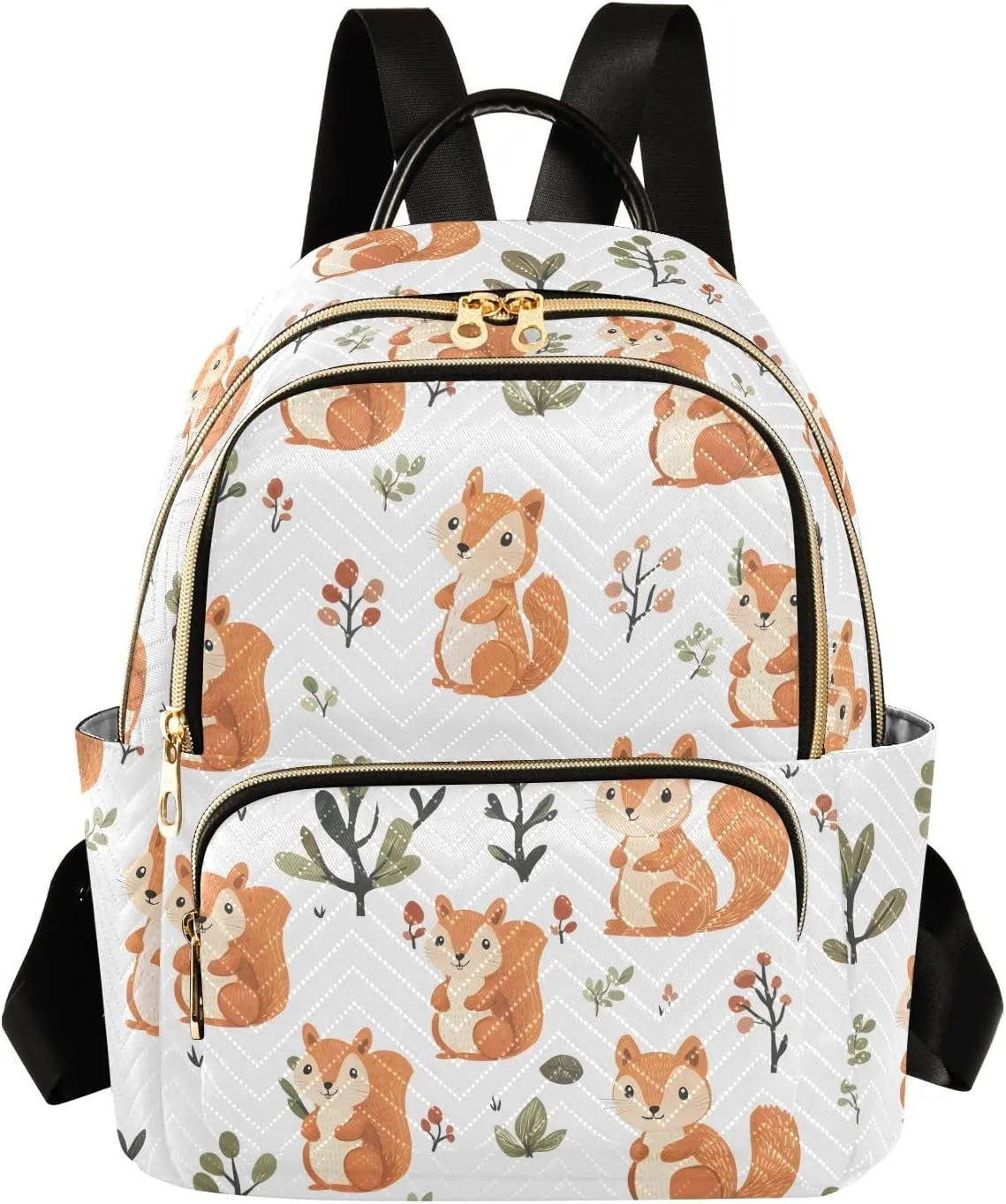 ALAZA Travel Backpack Purse for Women Fashion Anti-theft Work Casual Cute Squirrel White Daypack Shoulder Bag Medium Size