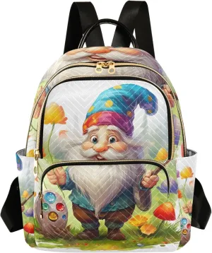 ALAZA Travel Backpack Purse for Women Fashion Anti-theft Work Casual Gnome Dwarf Cute Daypack Shoulder Bag Medium Size