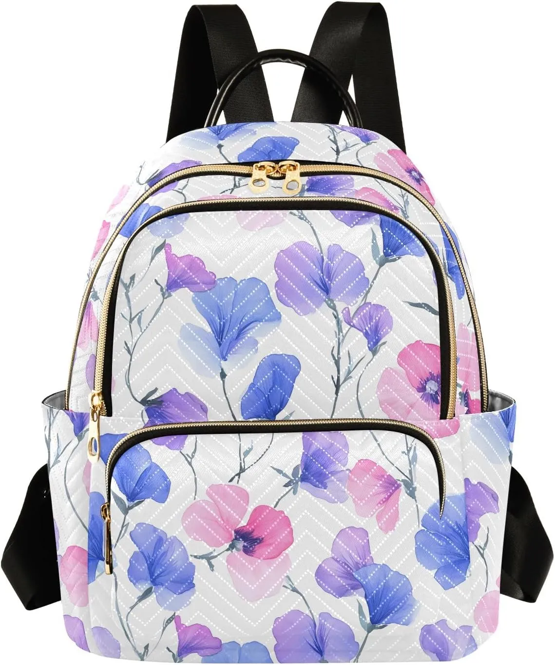 ALAZA Travel Backpack Purse for Women Fashion Anti-theft Work Casual Morning Glory Print Daypack Shoulder Bag Medium Size