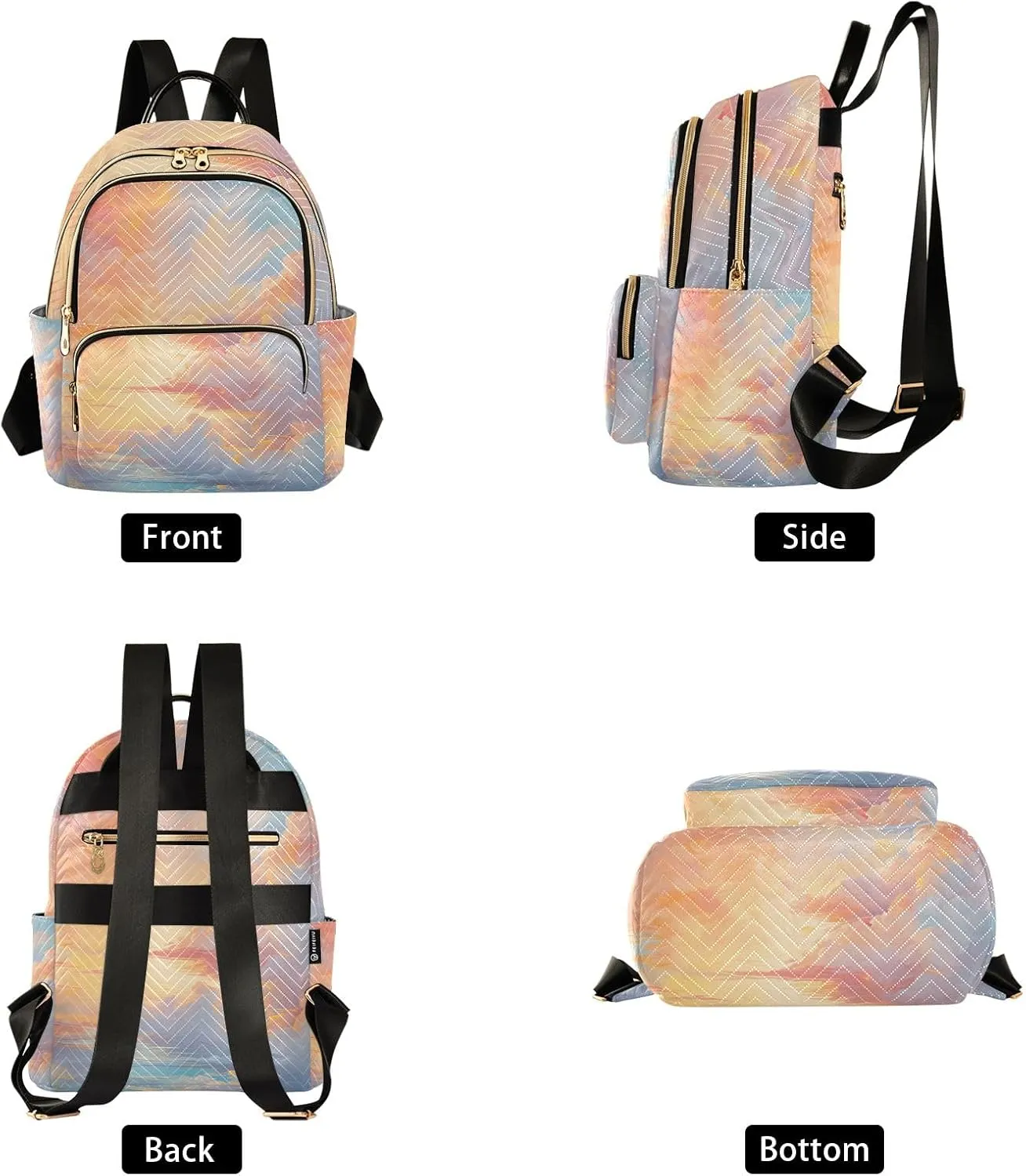 ALAZA Travel Backpack Purse for Women Fashion Anti-theft Work Casual Sunset Louds Daypack Shoulder Bag Medium Size