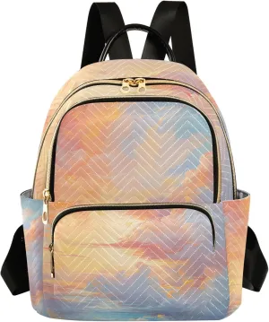 ALAZA Travel Backpack Purse for Women Fashion Anti-theft Work Casual Sunset Louds Daypack Shoulder Bag Medium Size