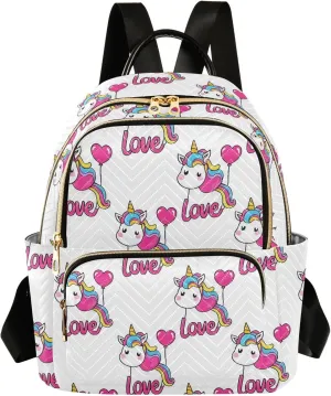 ALAZA Travel Backpack Purse for Women Fashion Anti-theft Work Casual Unicorns Love Balloon Daypack Shoulder Bag Medium Size