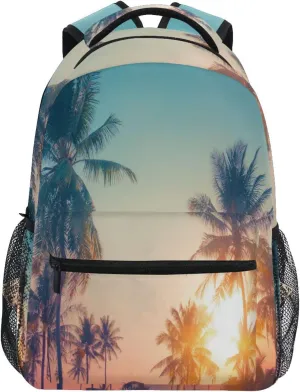 ALAZA Tropical Palm Tree Backpacks for Girls Boys School Backpack Kids Bookbag 3rd 4th 5th Grade Elementary Travel Laptop Shoulder Bag Students Daypacks